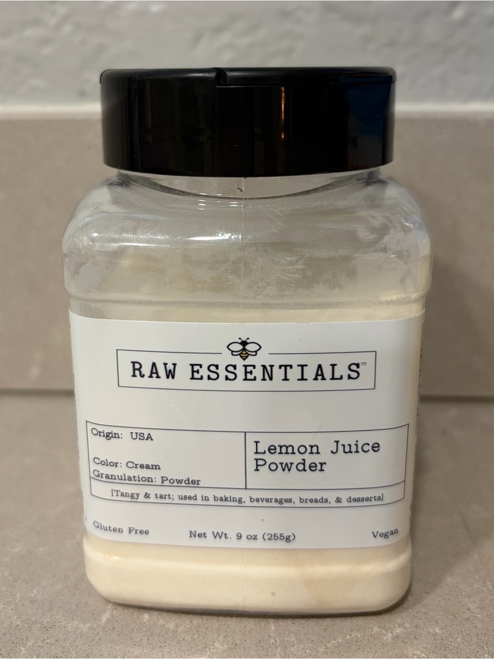 Raw Essentials Lemon Juice Powder, Gluten Free Vegan,9 oz(255g) BRAND NEW SEALED